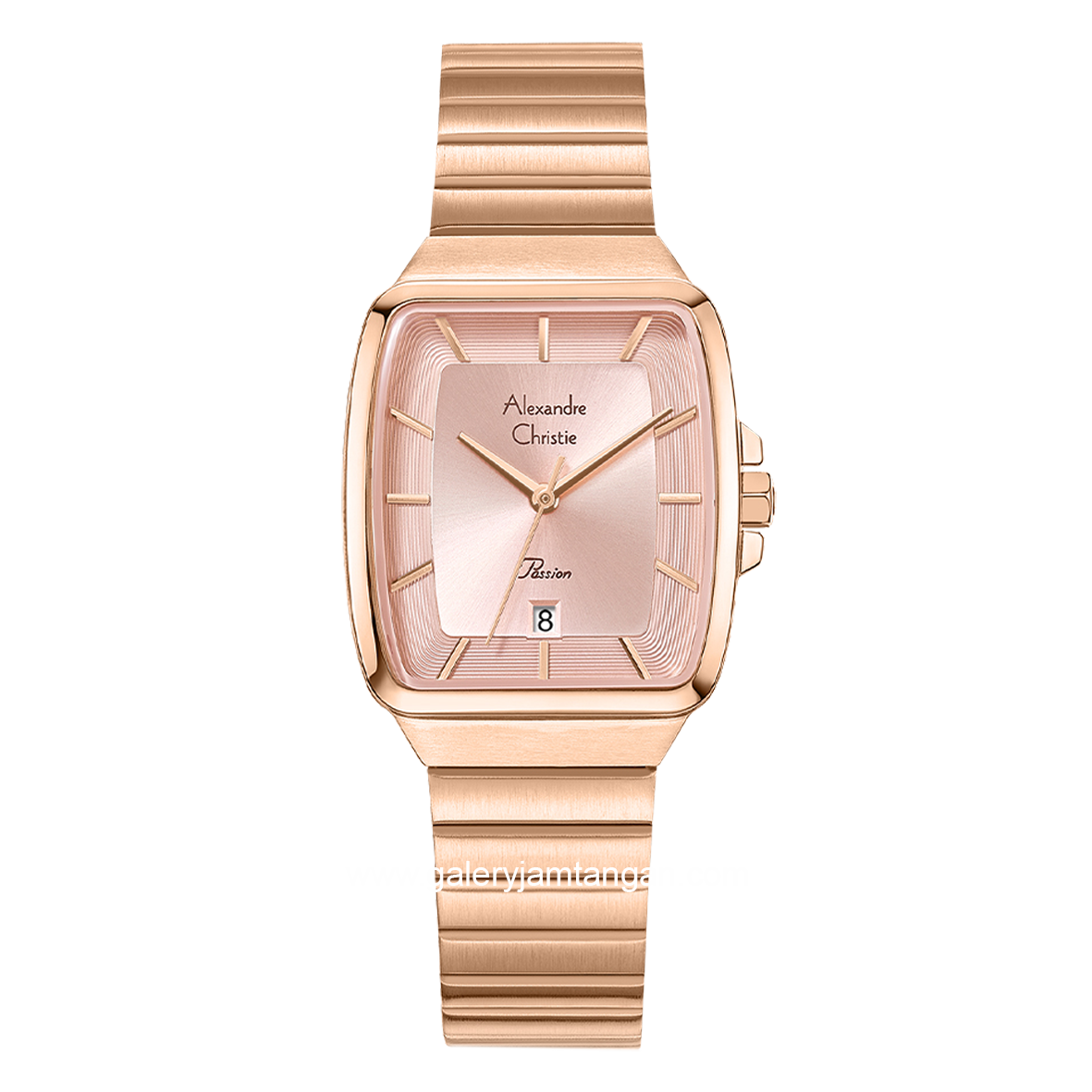 Alexandre Christie AC 2B56 LD Ladies Rosegold Dial Pink Stainless Steel Strap