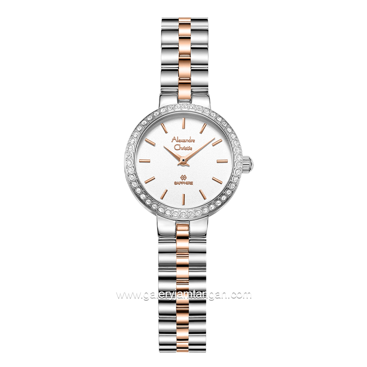 Alexandre Christie AC 2B70 LH Silver Combinasi Rosegold Stainless Steel