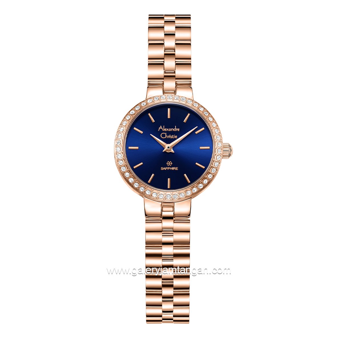 Alexandre Christie AC 2B70 LH Rosegold Dial Blue Stainless Steel
