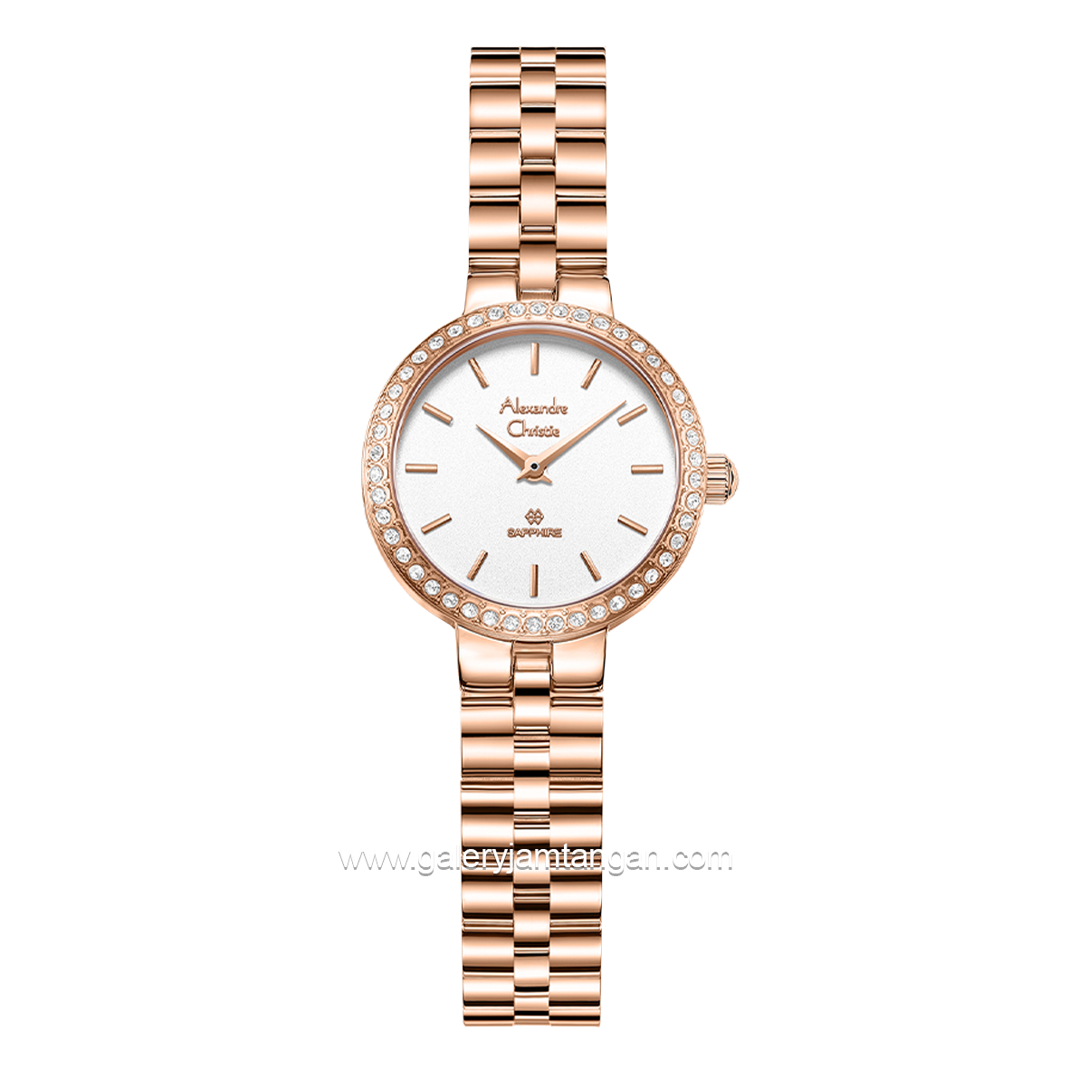 Alexandre Christie AC 2B70 LH Rosegold Dial White Stainless Steel