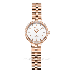 Alexandre Christie AC 2B70 LH Rosegold Dial White Stainless Steel