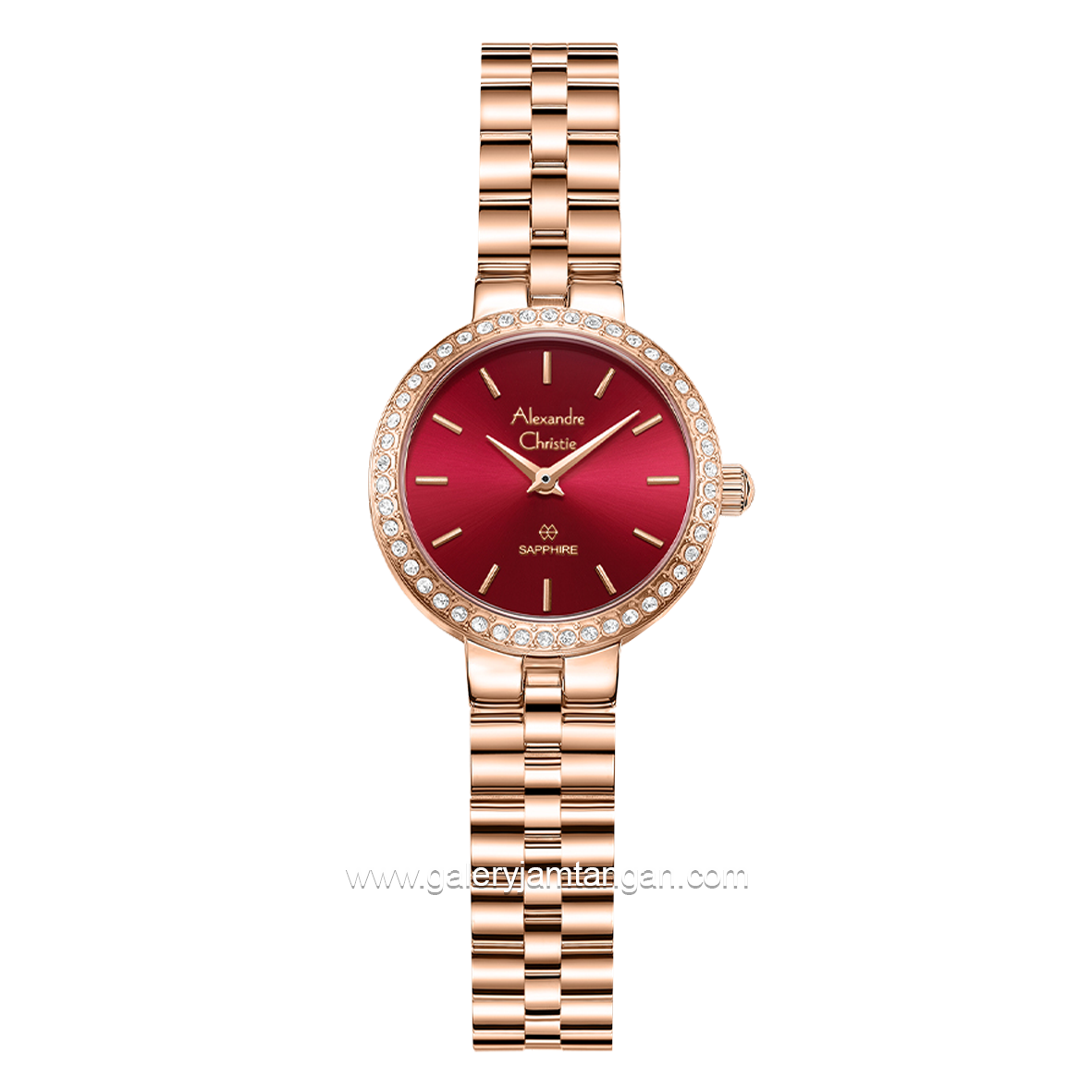 Alexandre Christie AC 2B70 LH Rosegold Dial Red Stainless Steel
