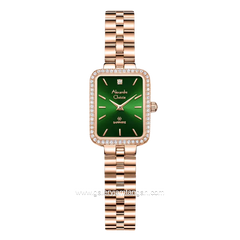 Alexandre Christie AC 2B71 LH Rosegold Dial Green Stainless Steel