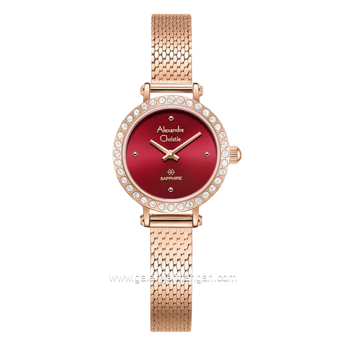 Alexandre Christie AC 2B76 LH Rosegold Dial Red Stainless Steel