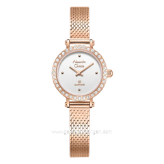 Alexandre Christie AC 2B76 LH Rosegold Dial White Stainless Steel