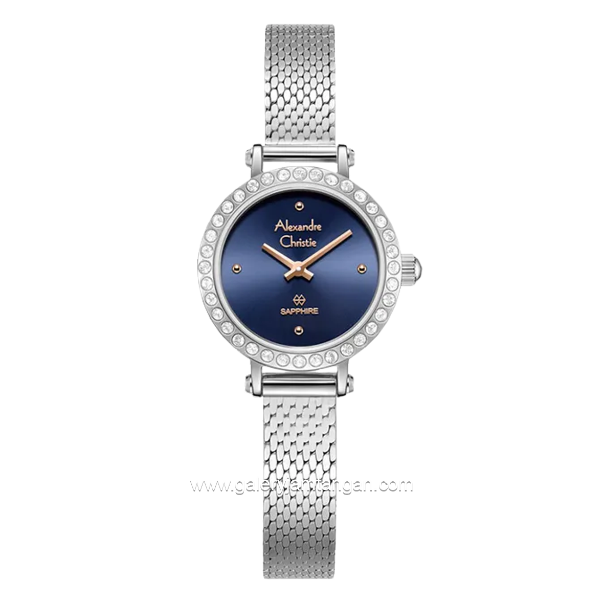 Alexandre Christie AC 2B76 LH Silver Dial Navy Stainless Steel