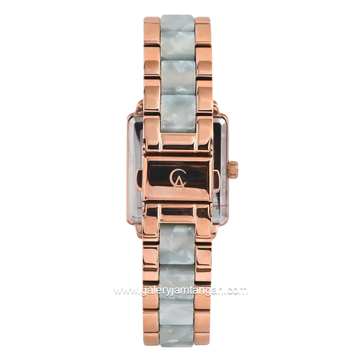 Alexandre Christie AC 2B80 LD Rosegold Green Stainless Steel