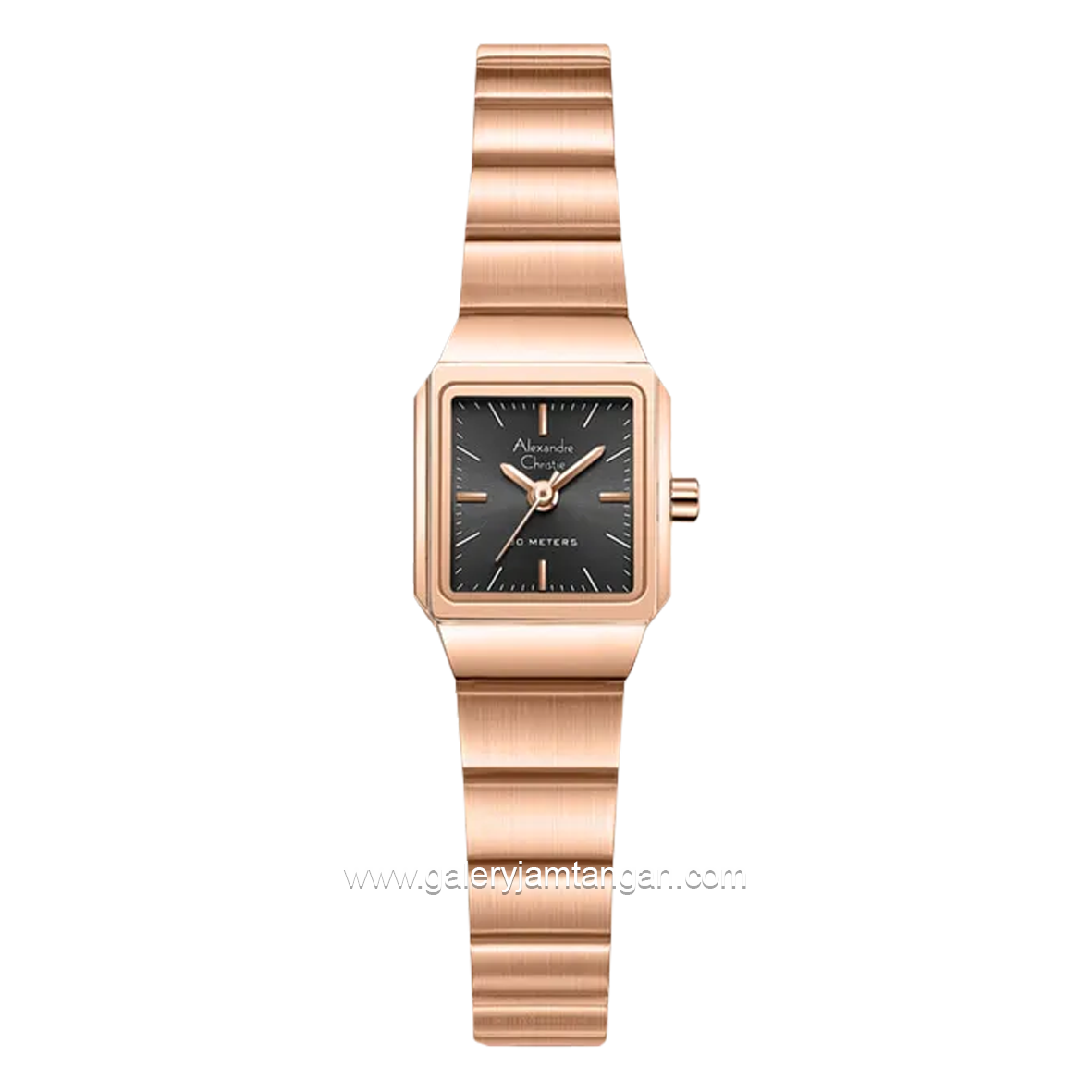 Alexandre Christie AC 2B81 LH Rosegold Dial Black Stainless Steel