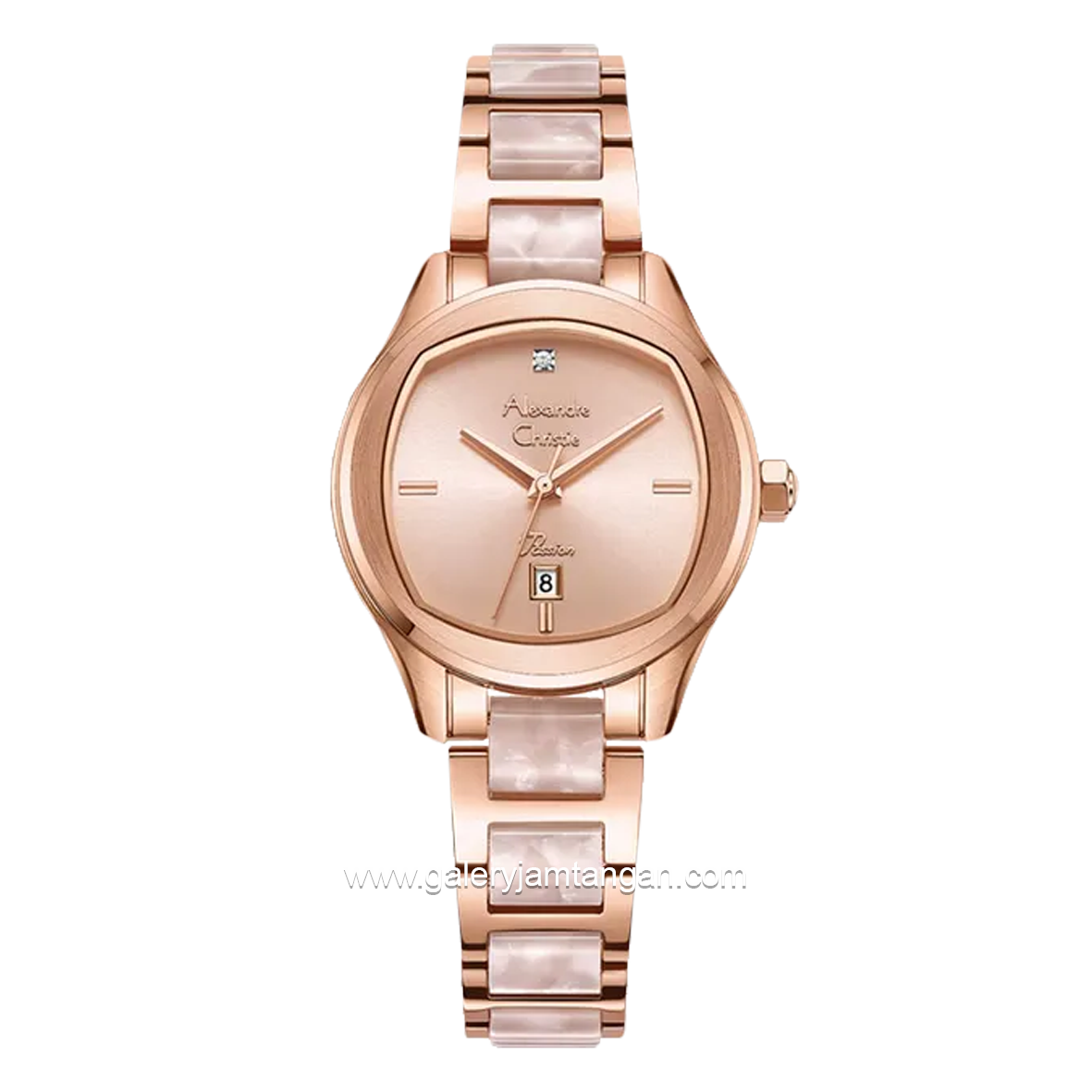 Alexandre Christie AC 2B82 LD Rosegold Pink Combination Stainless Steel Ceramic