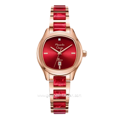Alexandre Christie AC 2B82 LD Rosegold Red Combination Stainless Steel Ceramic