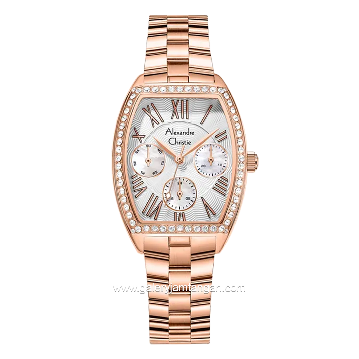 Alexandre Christie AC 2B86 BF Multifunction Rosegold Dial White Stainless Steel