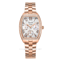 Alexandre Christie AC 2B86 BF Multifunction Rosegold Dial White Stainless Steel