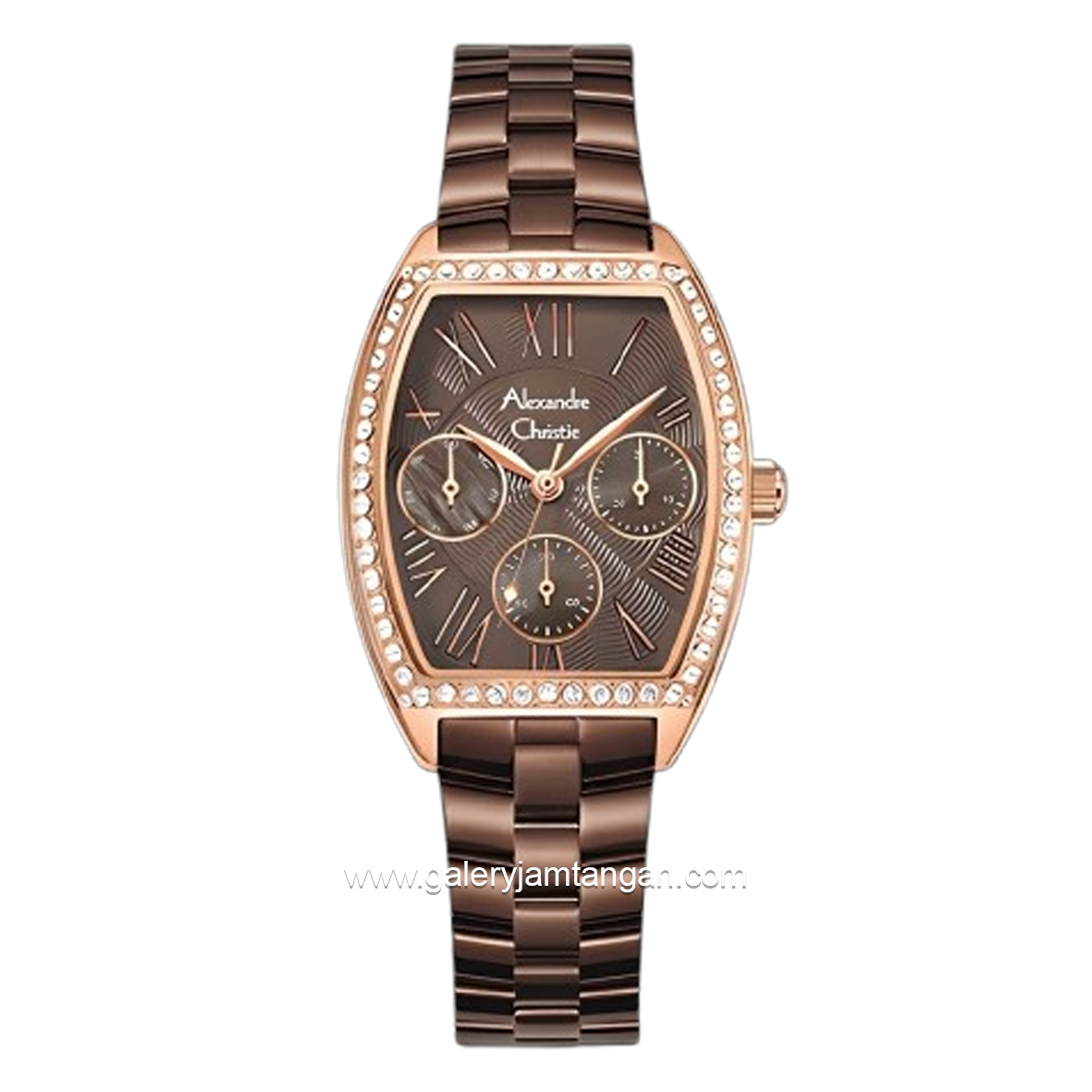 Alexandre Christie AC 2B86 BFBROBO Multifunction Brown Rosegold Stainless Steel