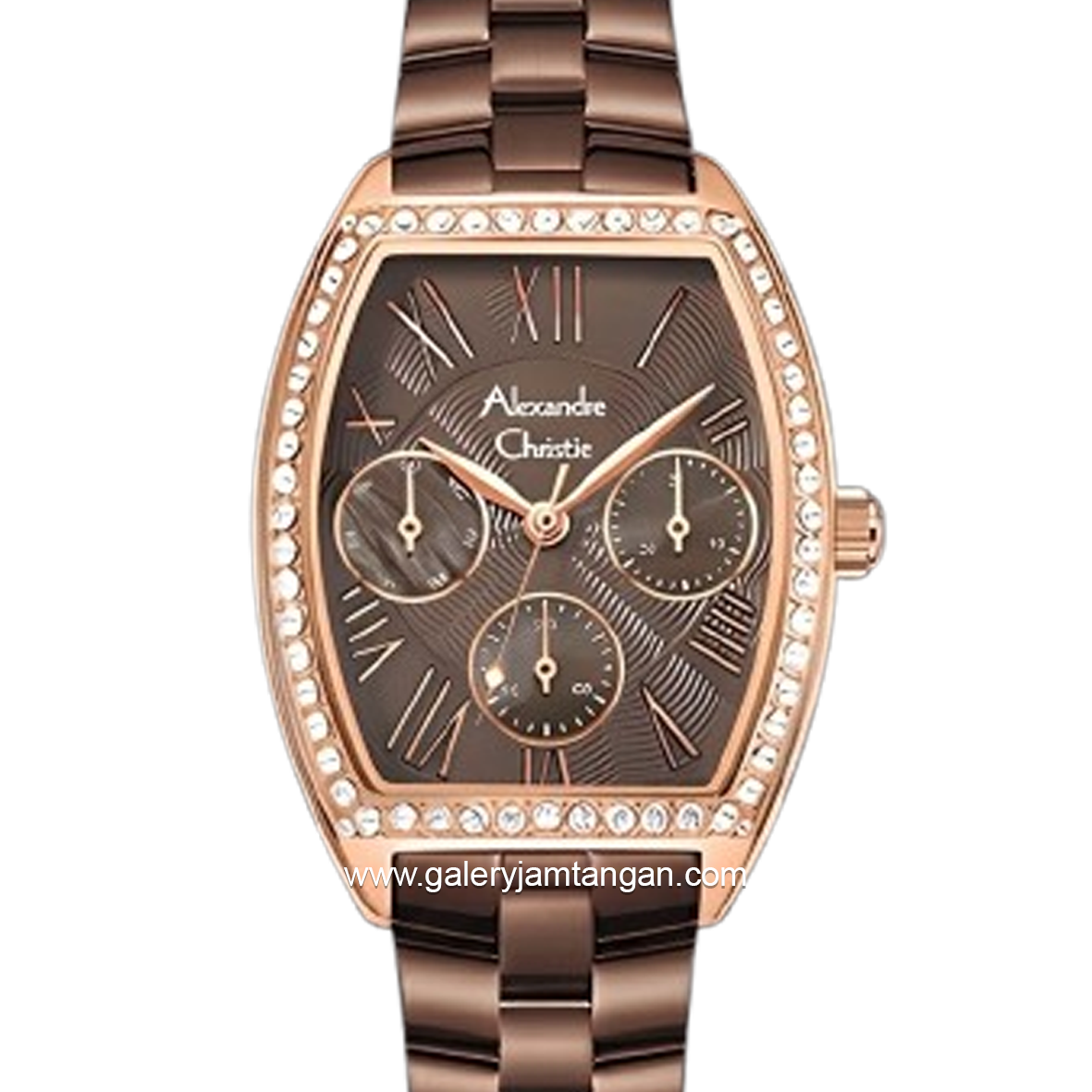 Alexandre Christie AC 2B86 BFBROBO Multifunction Brown Rosegold Stainless Steel
