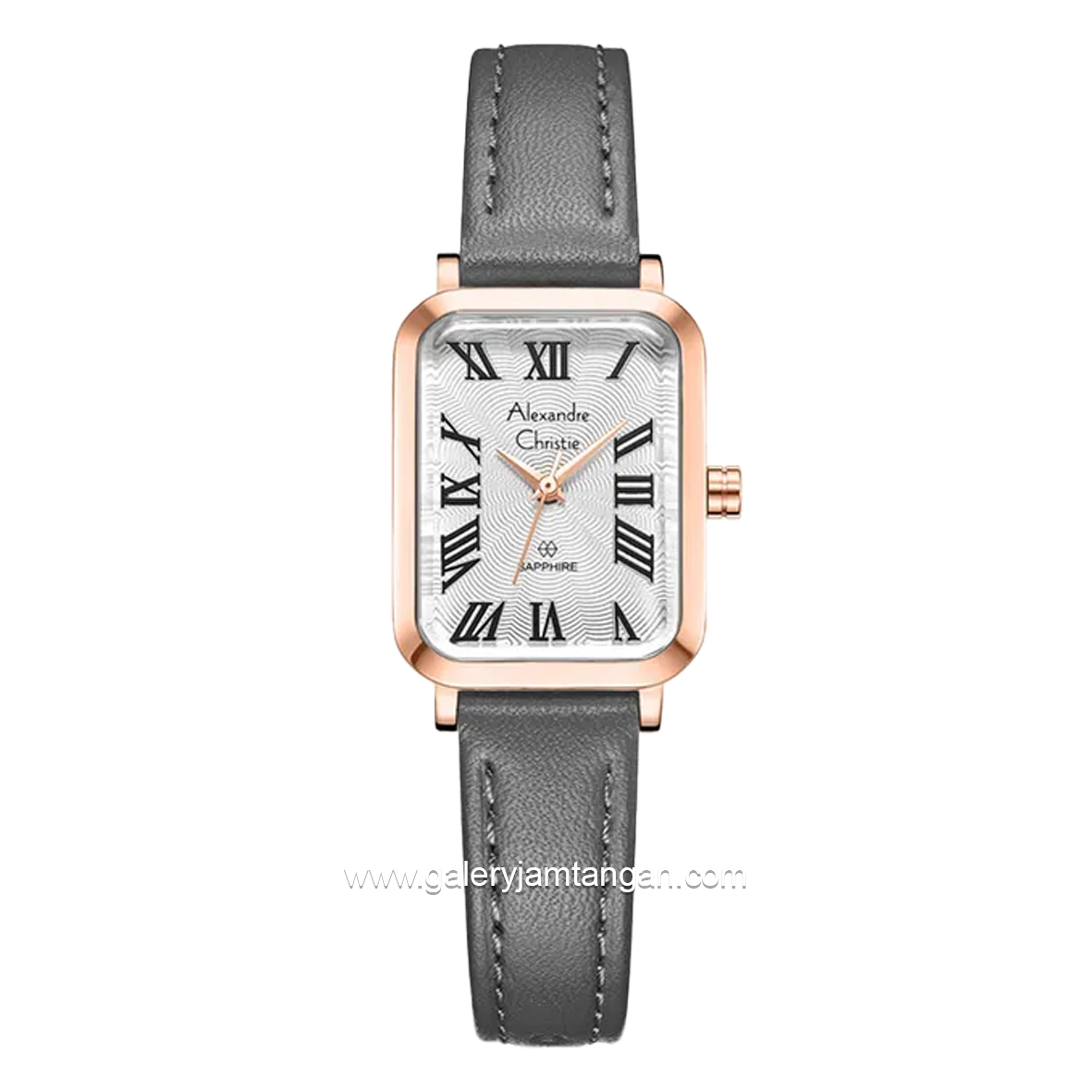 Alexandre Christie AC 2B87 LH Passion Gray Rosegold Leather Strap