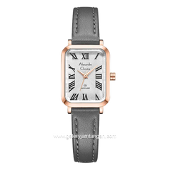 Alexandre Christie AC 2B87 LH Passion Gray Rosegold Leather Strap