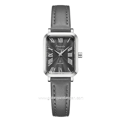 Alexandre Christie AC 2B87 LH Passion Gray Silver Leather Strap