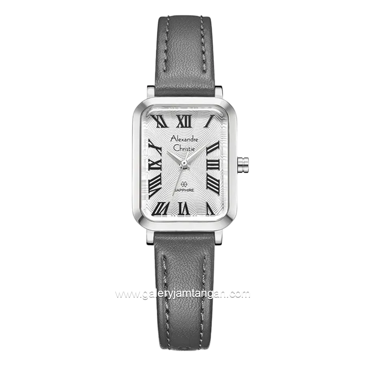 Alexandre Christie AC 2B87 LH Passion Gray Dial Silver Leather Strap