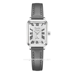 Alexandre Christie AC 2B87 LH Passion Gray Dial Silver Leather Strap