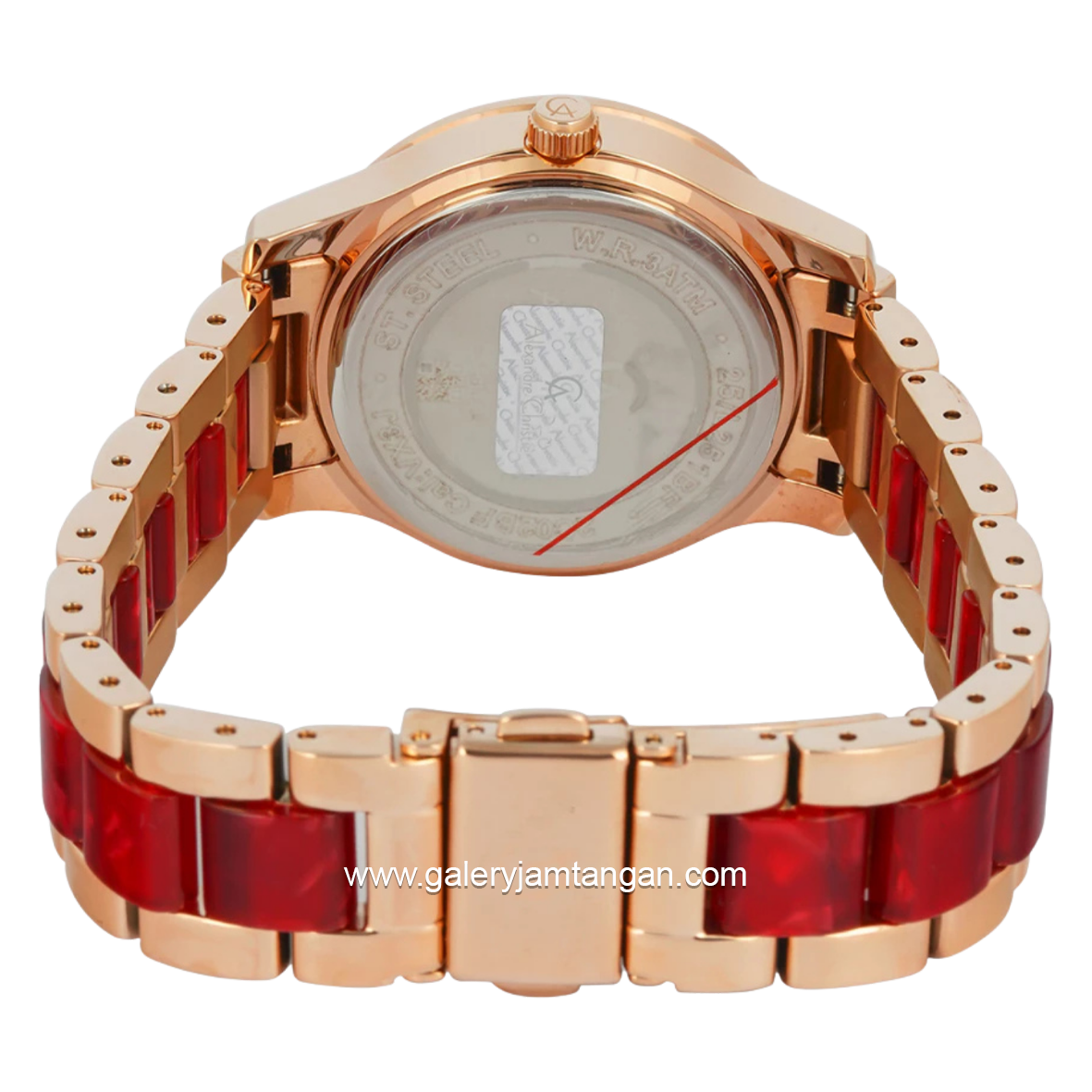 Alexandre Christie AC 2C02 BFBRGRGRE Dual Tone Dial Rosegold St Steel Acetate Strap