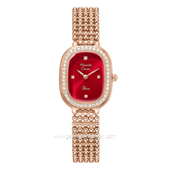 Alexandre Christie Passion AC 2C12 LH BRGRE Rosegold Dial Red Stainless Steel Strap