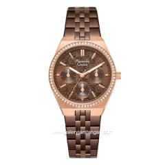 Alexandre Christie Passion AC 2C19 BF BROBO Multifunction Brown Dial Brown Stainless Steel Strap