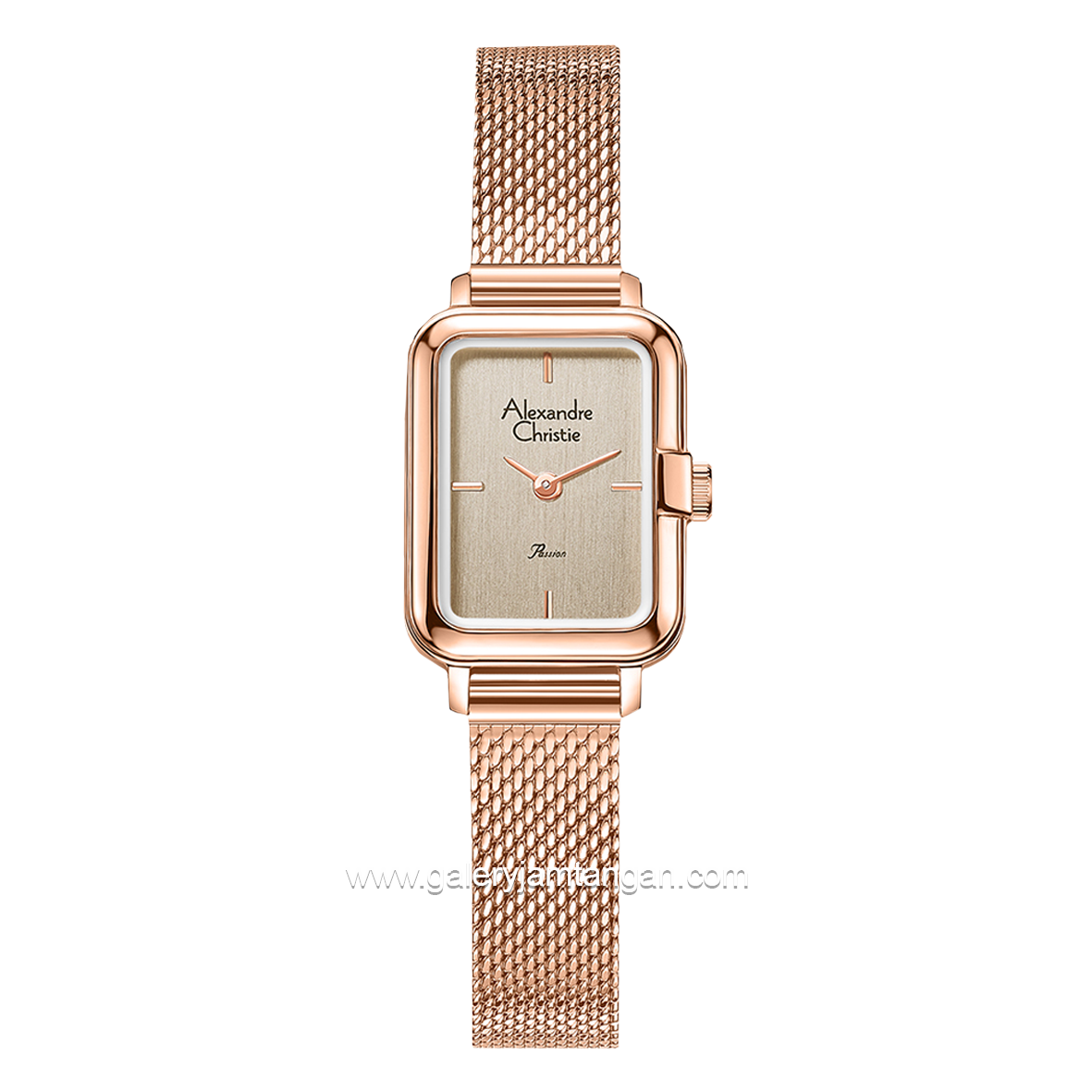 Alexandre Christie AC 2B51 LH Rosegold Dial Brown Shandrope Strap