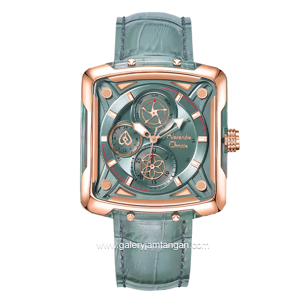 Alexandre Christie AC 3030 BF Multifunction Soft Blue Leather Strap