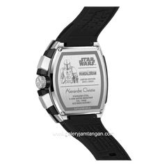 Alexandre Christie X Star Wars AC 6629 MCRMD1 Men The Mandalorian Edition Black Rubber Limited Edition
