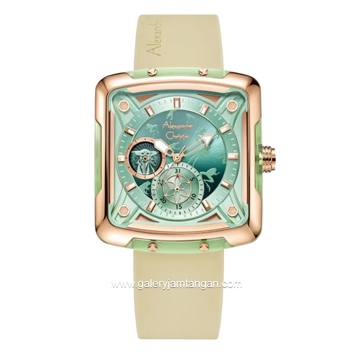 Alexandre Christie X Star Wars AC 3030 BFRGU1 Ladies Grogu Edition Rubber Strap Limited Edition