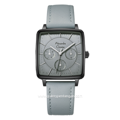 Alexandre Christie AC 5003 BF Grey Black Multifunction Leather Strap