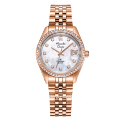 Alexandre Christie AC 5012 LD Rosegold Sapphire Crystal Glass