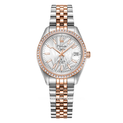 Alexandre Christie AC 5012 LD Silver Combinasi Dial Motif Sapphire Crystal Glass