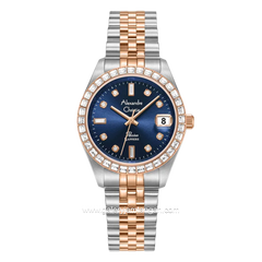 Alexandre Christie AC 5013 LDBTRBUDR Silver Combi Rosegold Dial Blue Stainless Steel Strap