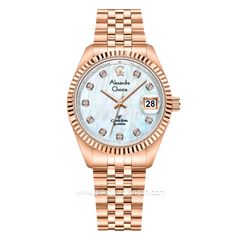 Alexandre Christie AC 5013 LD Rosegold Dial MOP Stainless Steel Strap
