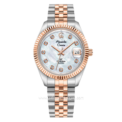 Alexandre Christie AC 5013 MD Silver Combinasi Dial Mother Of Pearl Stainless Steel Strap