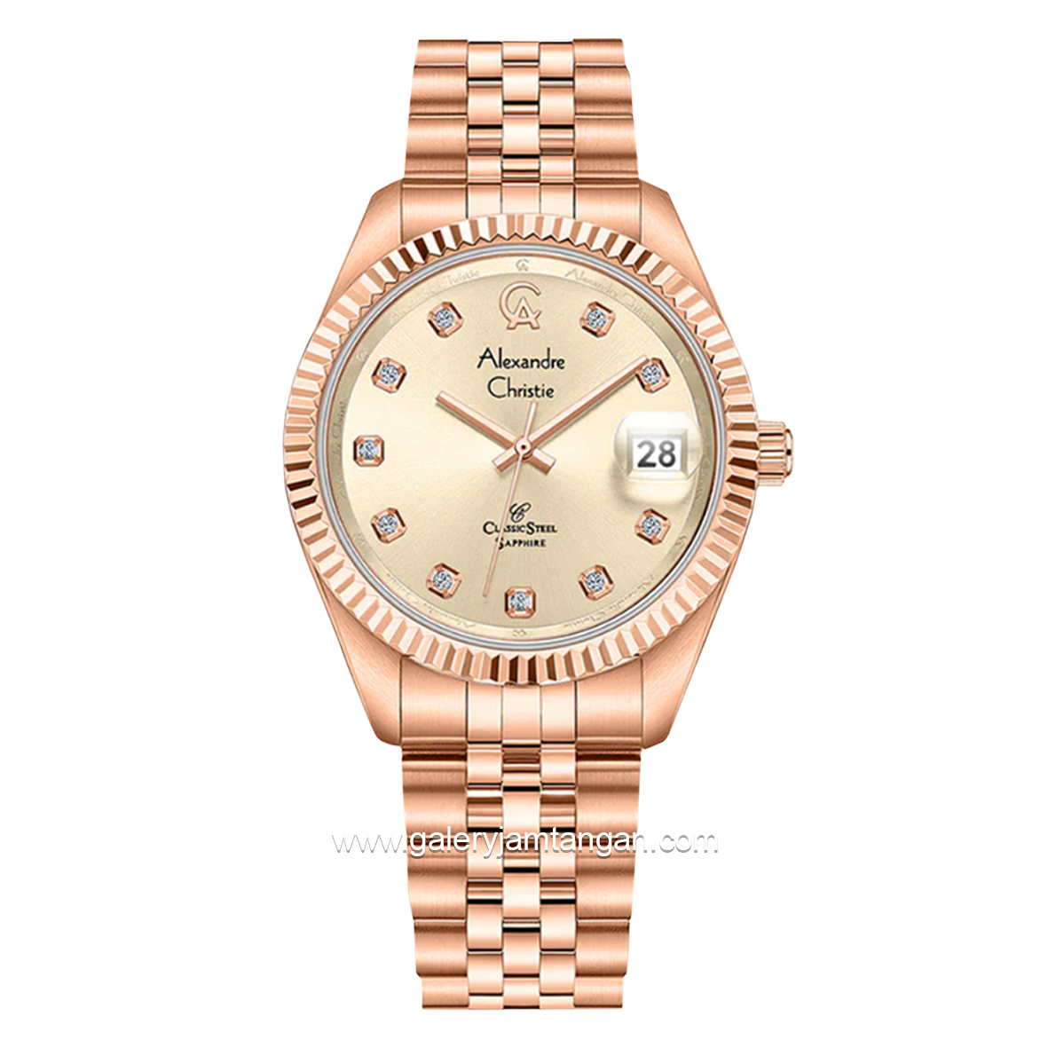 Alexandre Christie AC 5013 MD Combinasi Rosegold Stainless Steel Strap