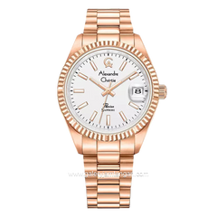 Alexandre Christie AC 5016 LD Rosegold Dial White Stainless Steel