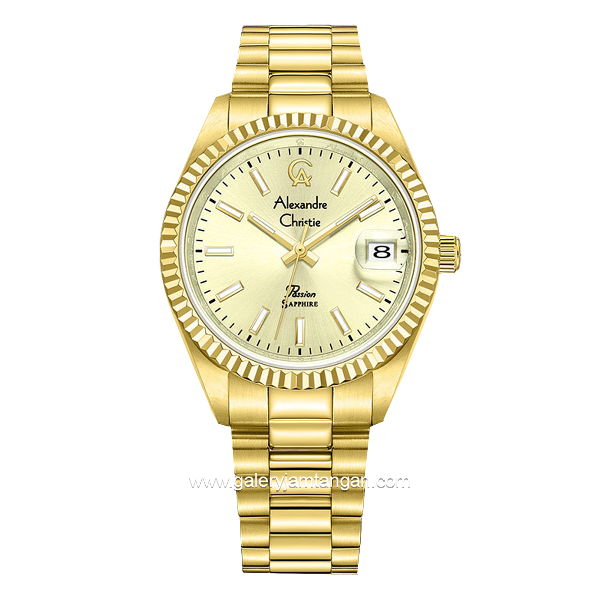 Alexandre Christie AC 5016 LD Full Gold Stainless Steel