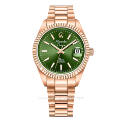 Alexandre Christie AC 5016 LD Rosegold Dial Green Stainless Steel