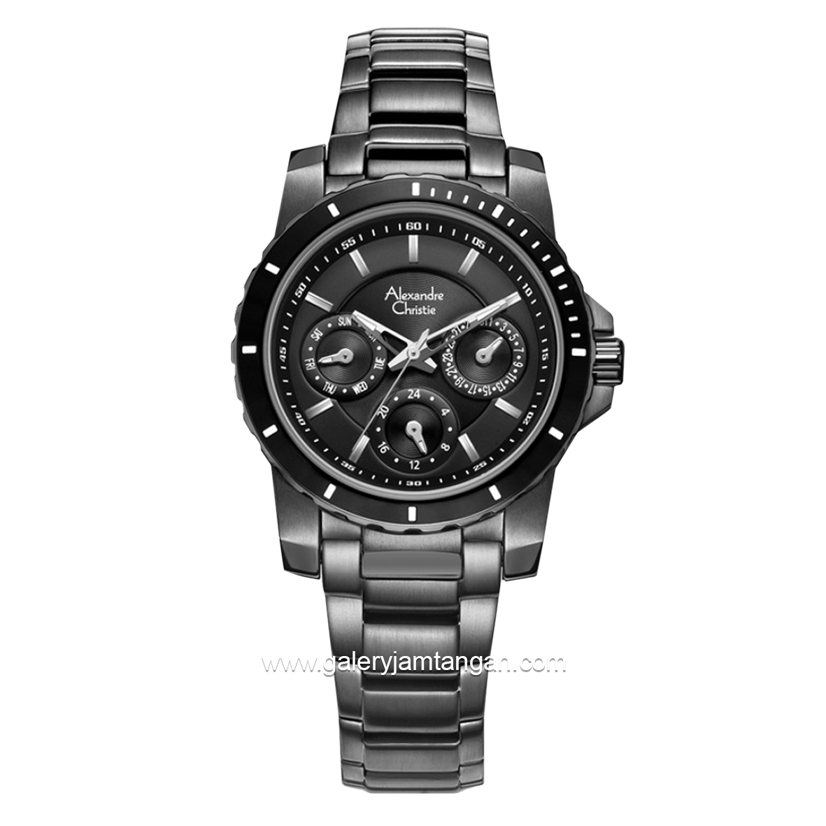 Alexandre Christie Passion AC 6141 BF Black Chronograph Stainless Steel Stap