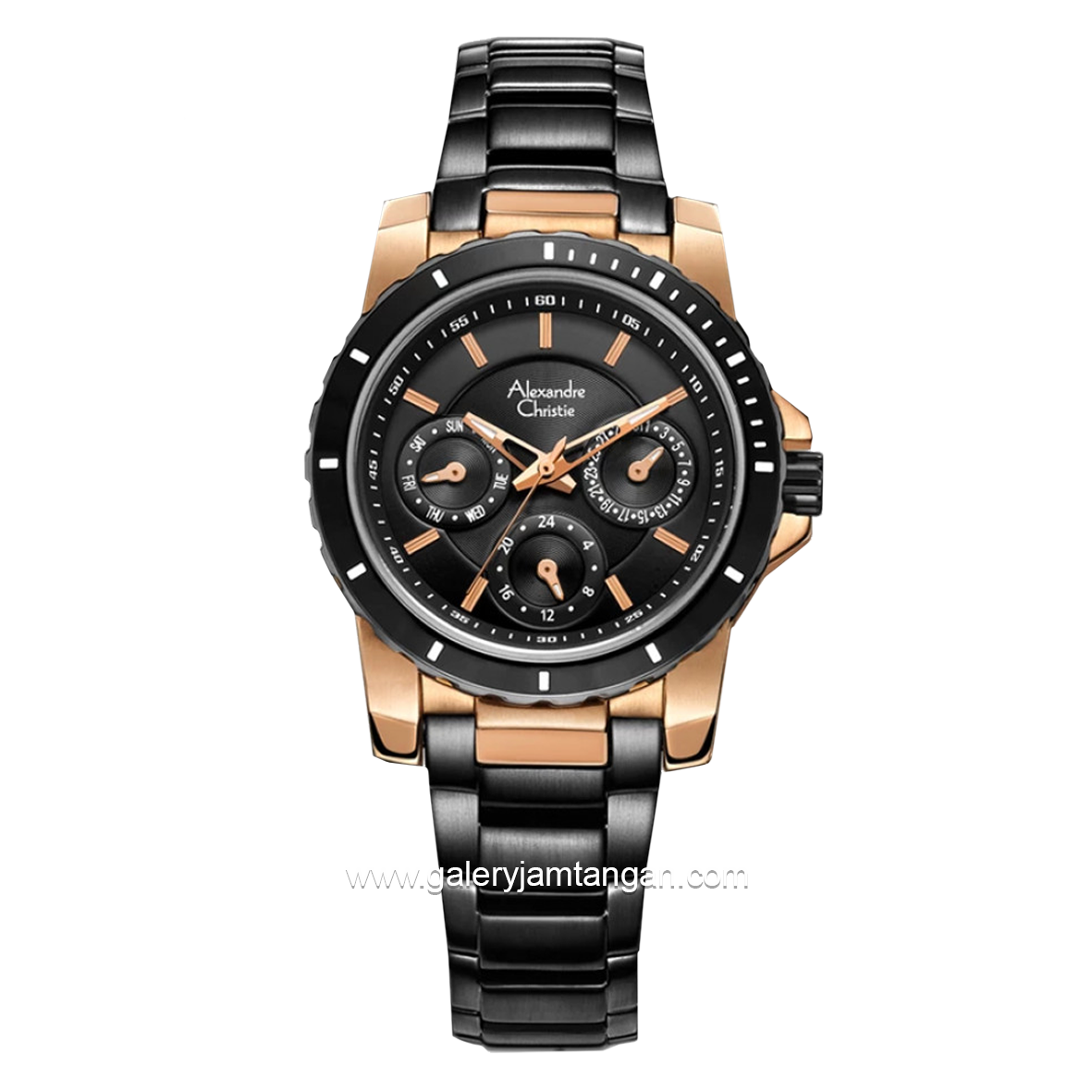 Alexandre Christie Passion AC 6141 BF Black Chronograph Stainless Steel Stap