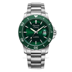 ALEXANDRE CHRISTIE AC 6141 MA Men Silver Dial Green Automatic Stainless Steel