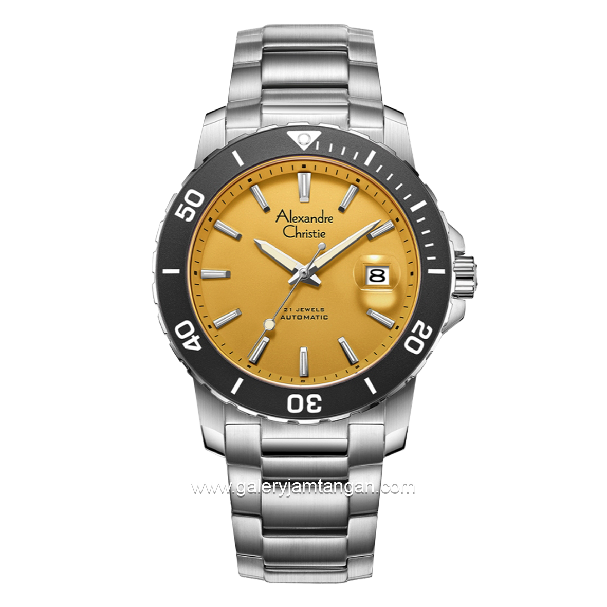 ALEXANDRE CHRISTIE AC 6141 MA Men Silver Dial Yellow Automatic Stainless Steel