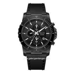 Alexandre Christie AC 6141 MC Full Black Leather Strap