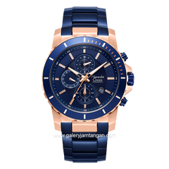 Alexandre Christie AC 6141 MC Blue Rosegold Chronograph Stainless Steel Strap