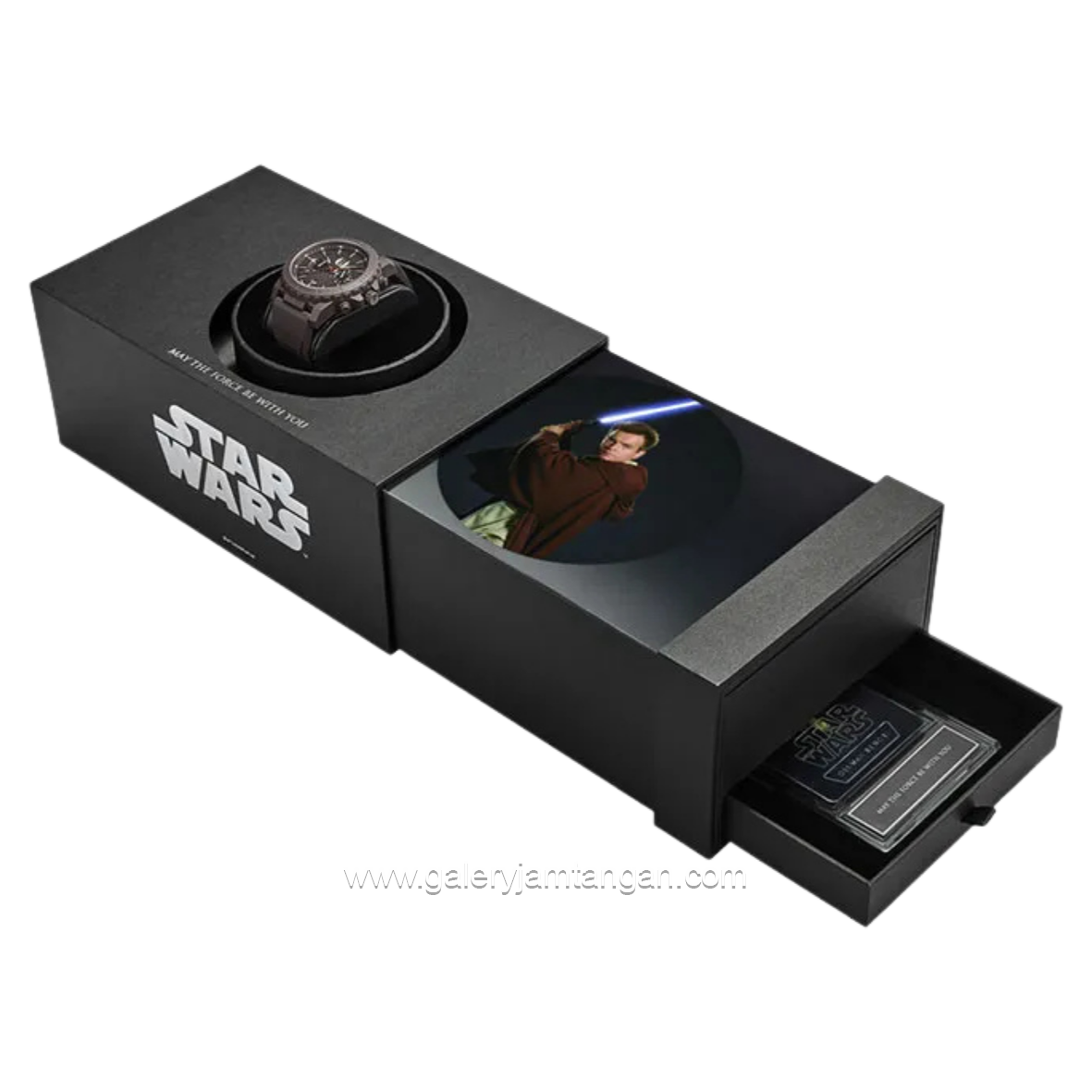 Alexandre Christie X Star Wars AC 6141 MCROB1 Obiwan Kenobi Edition Limited Edition Brown Rubber Strap