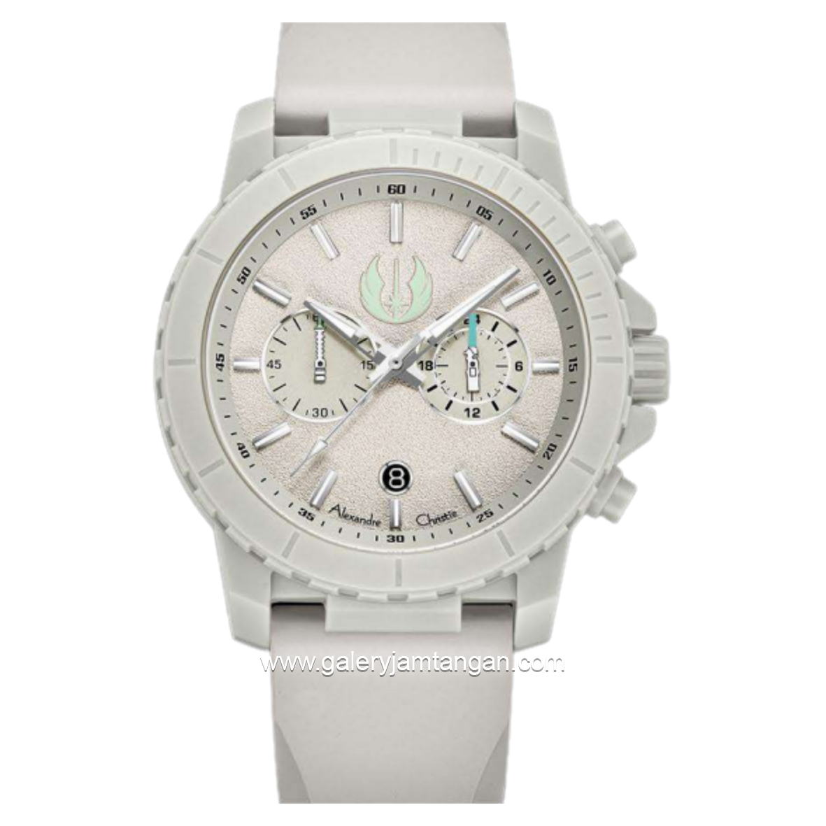 Alexandre Christie AC 6141 MC Star Wars Luke Skywalker Limited Edition Cream Rubber Strap