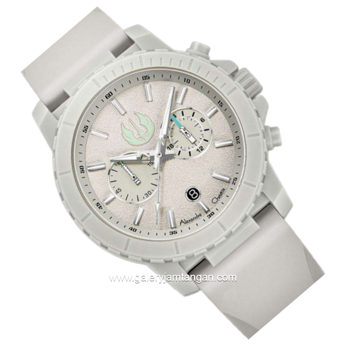 Alexandre Christie AC 6141 MC Star Wars Luke Skywalker Limited Edition Cream Rubber Strap