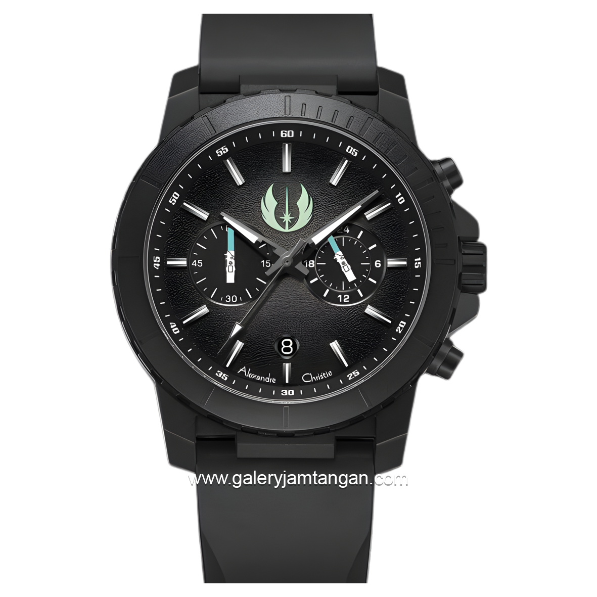 Alexandre Christie AC 6141 MC Star Wars Luke Skywalker Limited Edition Black Rubber Strap